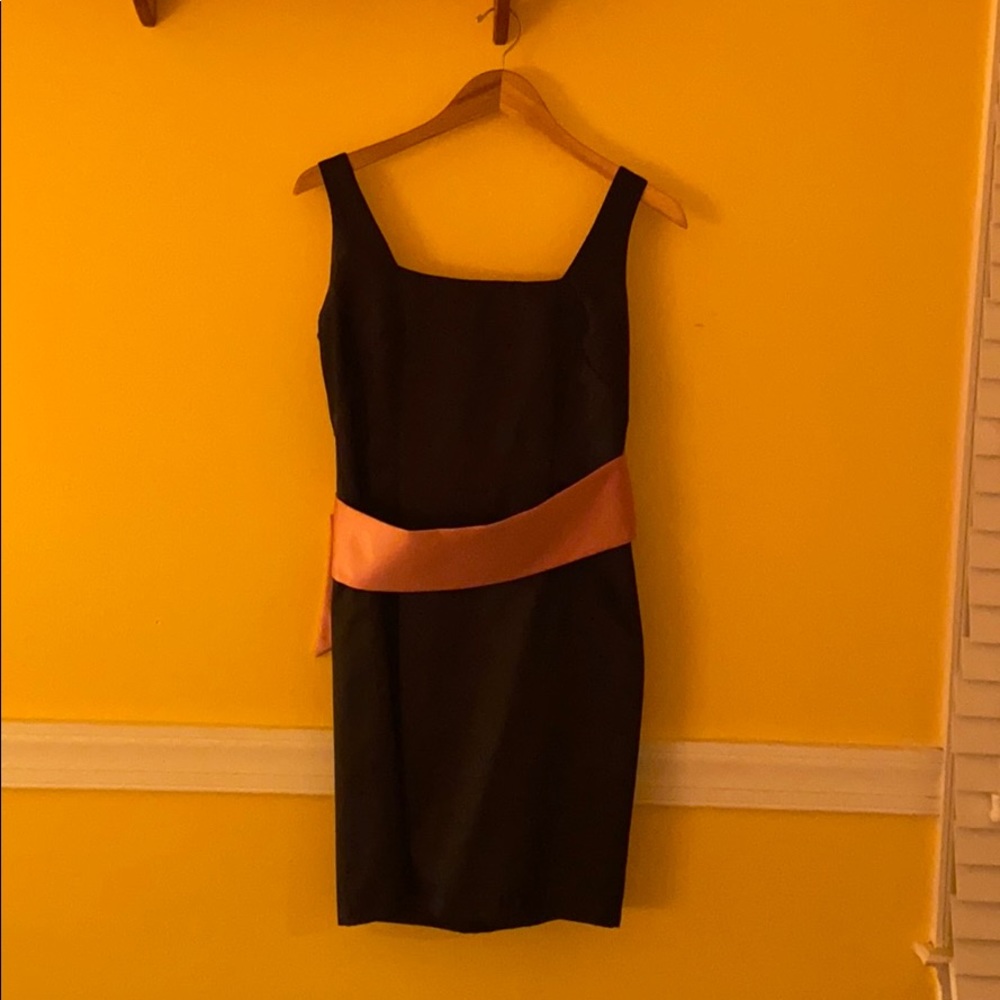 Sexy Black Dress with Obi Belt